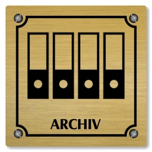 Archiv, 80x80mm, zlatá, Kansas